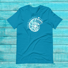 Load image into Gallery viewer, Vourvourou Aqua 100% Cotton T-Shirt. Men's summer t-shirt. Women's summer t-shirt. Greek Sommer 2021 collection.