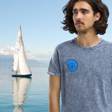 Load image into Gallery viewer, Super sexy high quality minimalist t-shirt for the true seaman in all of us. Or is it a true poet? Rugged nature enthusiast? Luxuriously aged for a perfect fit with your inner self and our Vourvourou setting
