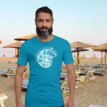 Load image into Gallery viewer, Vourvourou Aqua 100% Cotton T-Shirt. Men&#39;s summer t-shirt. Women&#39;s summer t-shirt. Greek Sommer 2021 collection.
