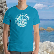 Load image into Gallery viewer, Vourvourou Aqua 100% Cotton T-Shirt. Men&#39;s summer t-shirt. Women&#39;s summer t-shirt. Greek Sommer 2021 collection.
