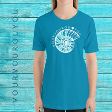 Load image into Gallery viewer, Vourvourou Aqua 100% Cotton T-Shirt. Men&#39;s summer t-shirt. Women&#39;s summer t-shirt. Greek Sommer 2021 collection.
